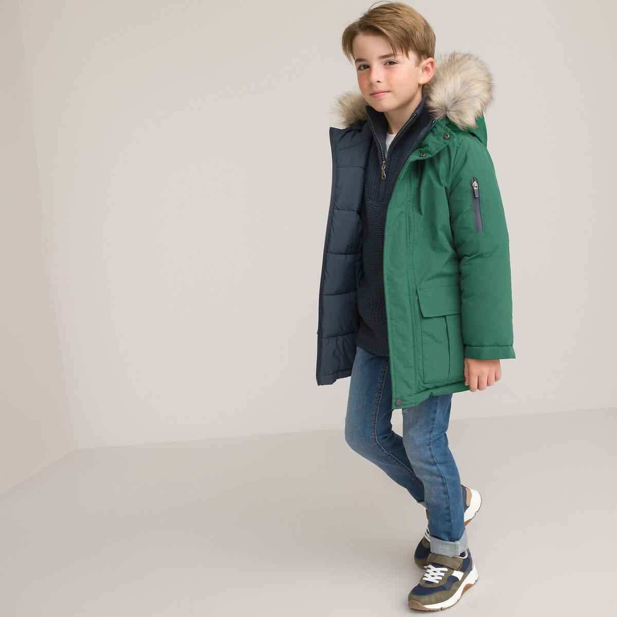 Winterjacke Mit Kapuze Jungen Grün 102 von La Redoute Collections