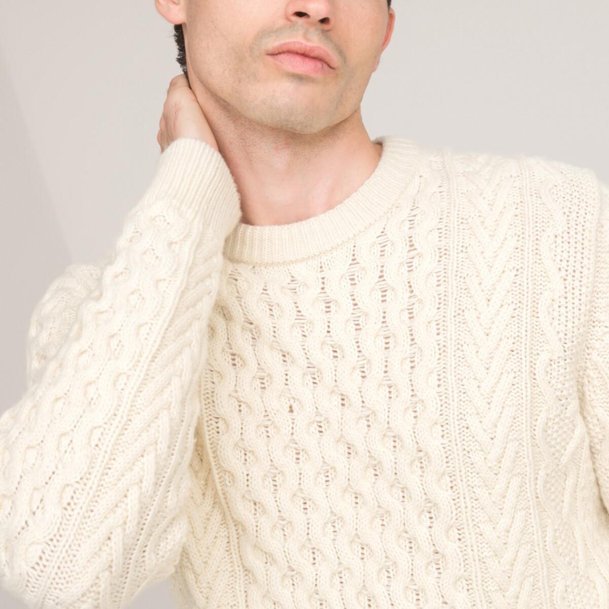 Zopfstrickpullover Signature Mit Rundhalsausschnitt Herren Beige 3XL von La Redoute Collections