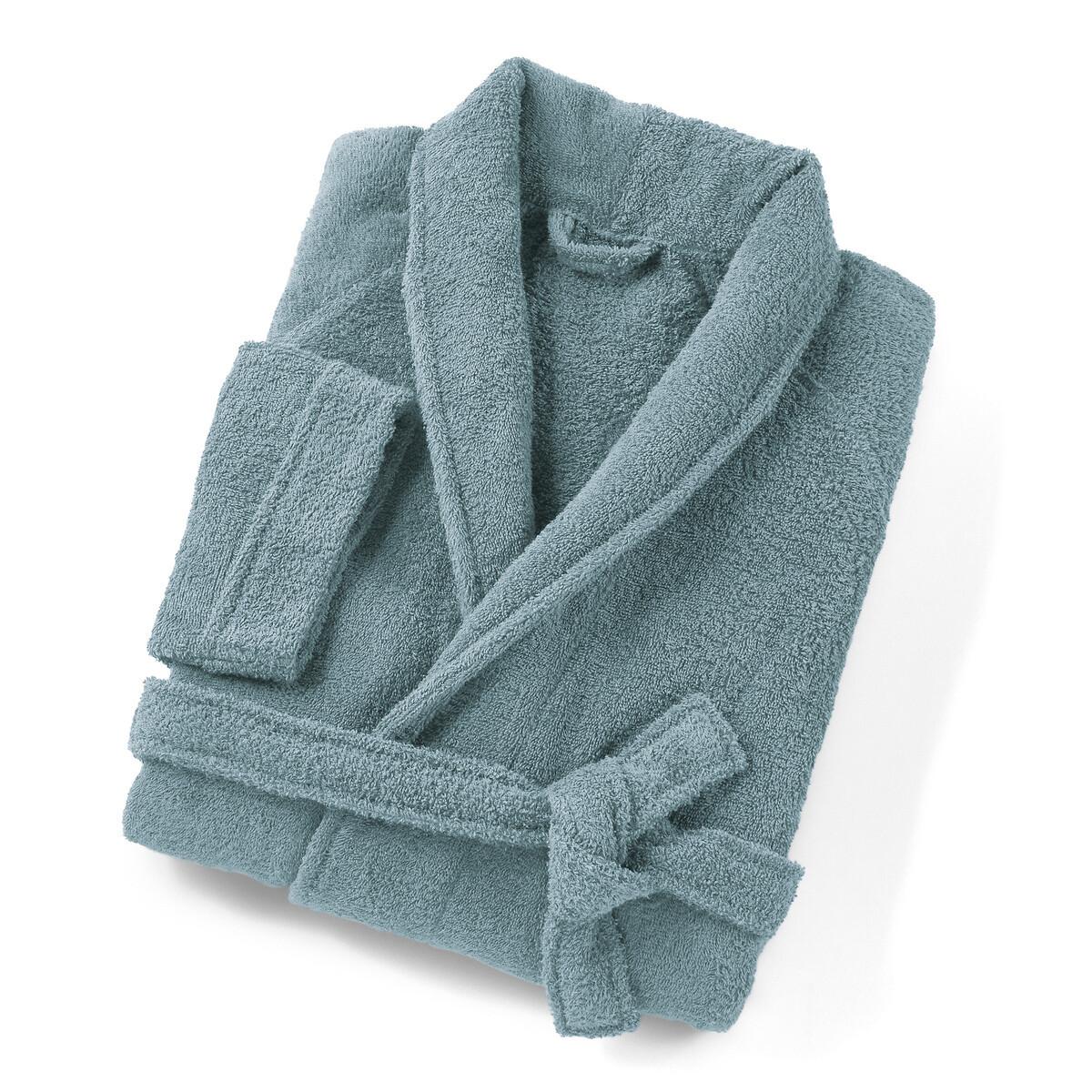 Peignoir Éponge Col Châle 450g/m² Damen Blau 38 von La Redoute Intérieurs