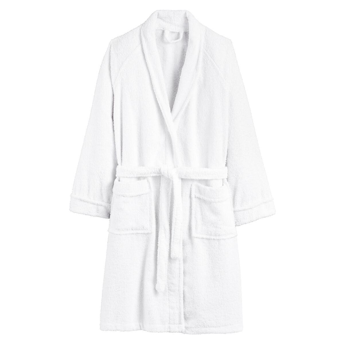 Peignoir Éponge Col Châle 450g/m² Damen Weiss 46 von La Redoute Intérieurs