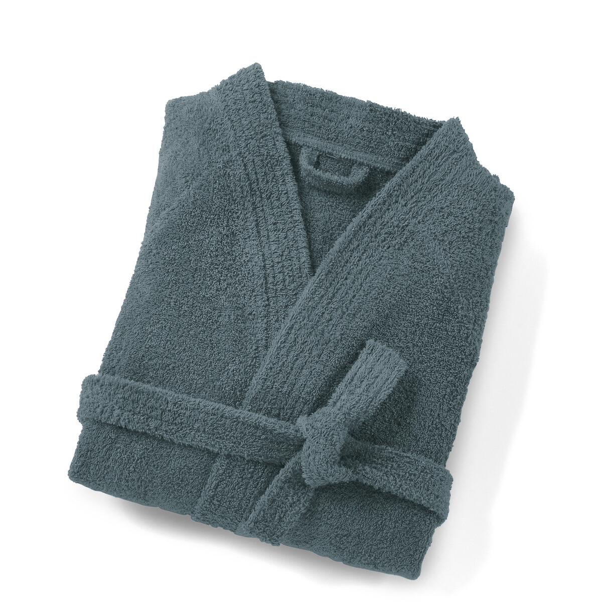 Peignoir Éponge Col Kimono 450g/m² Damen Blau 48/50 von La Redoute Intérieurs