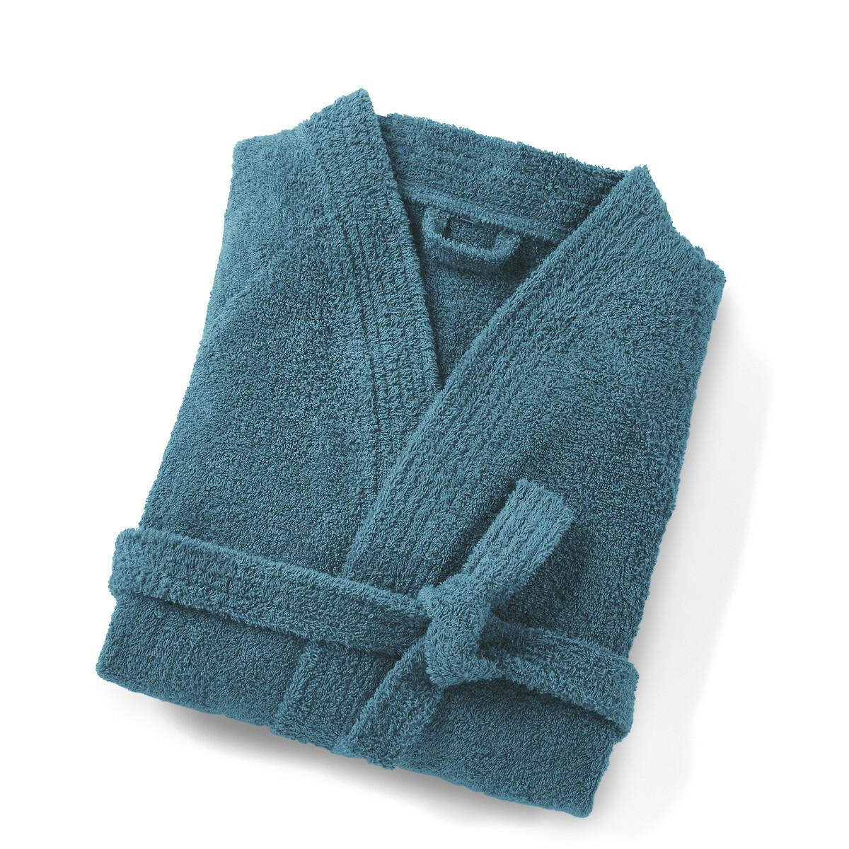 Peignoir Éponge Col Kimono 450g/m² Damen Blau 38 von La Redoute Intérieurs