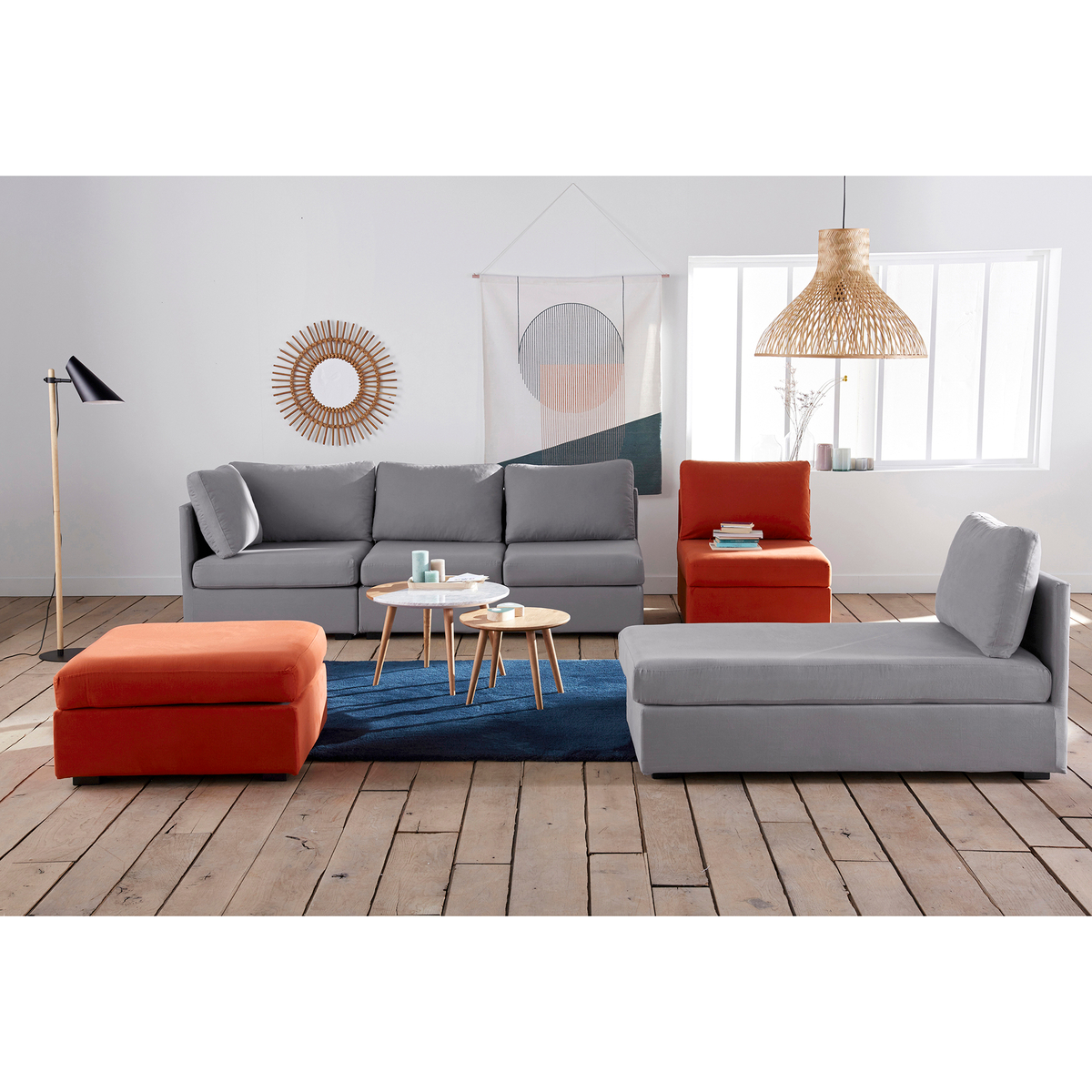 Hocker Robin, meliert, Top-Komfort von LA REDOUTE INTERIEURS