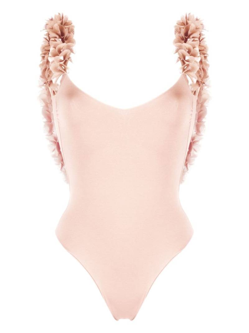 La Reveche floral-appliqué swimsuit - Pink von La Reveche