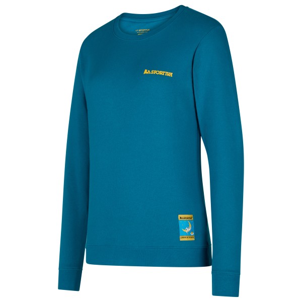 La Sportiva - Women's Climbing On The Moon Sweatshirt - Pullover Gr L blau von La Sportiva