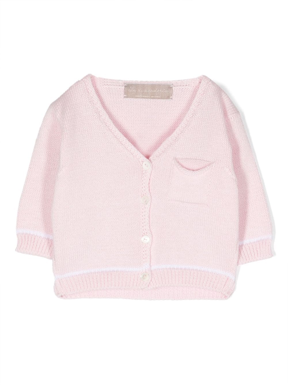 La Stupenderia V-neck knitted long-sleeve cardigan - Pink von La Stupenderia