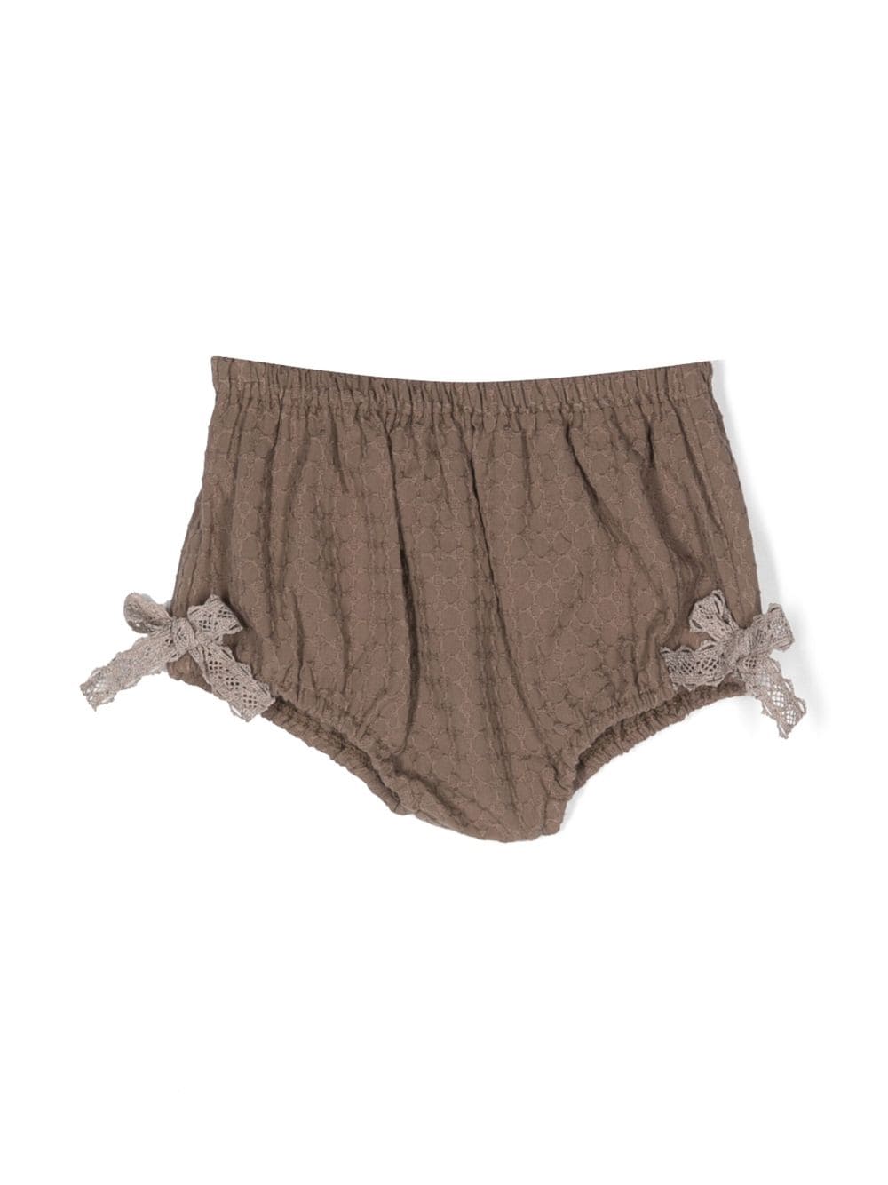 La Stupenderia bow-detailing cotton bloomers - Brown von La Stupenderia