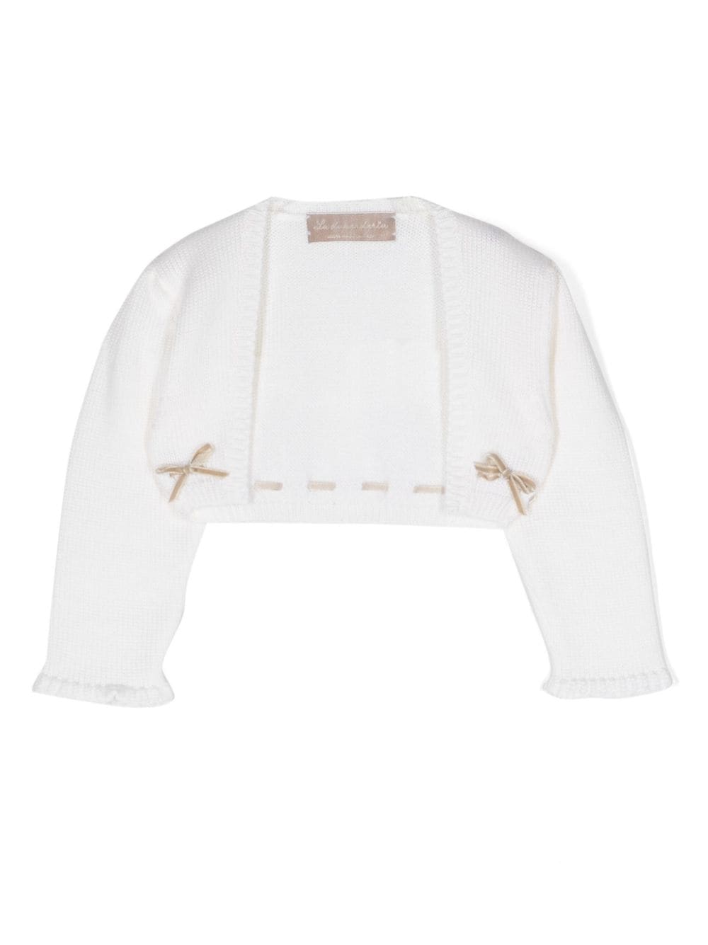 La Stupenderia bow-detailing knitted cardigan - White von La Stupenderia