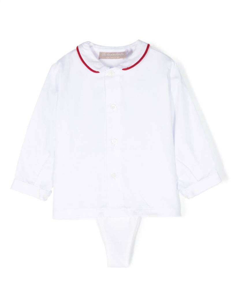 La Stupenderia contrasting-trim cotton body - White von La Stupenderia