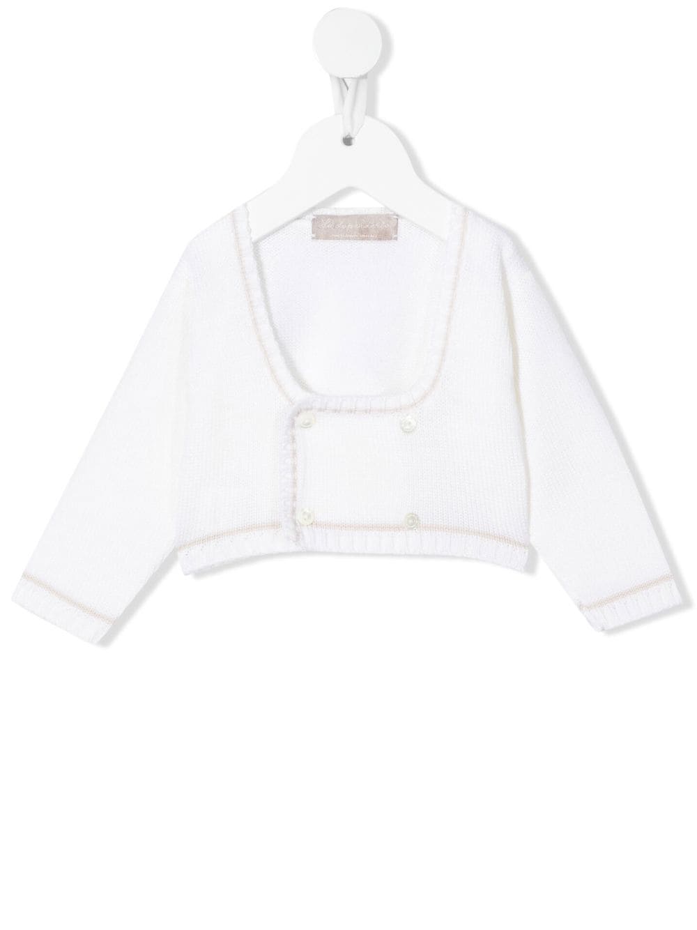 La Stupenderia double-breasted crop cardigan - White von La Stupenderia