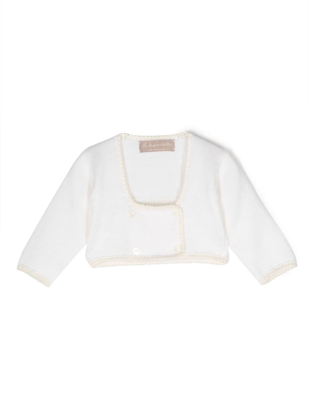 La Stupenderia double-breasted knitted cardigan - White von La Stupenderia