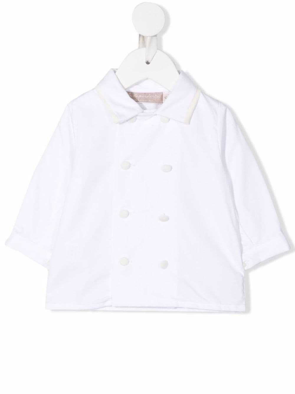 La Stupenderia double-breasted organic cotton shirt - White von La Stupenderia