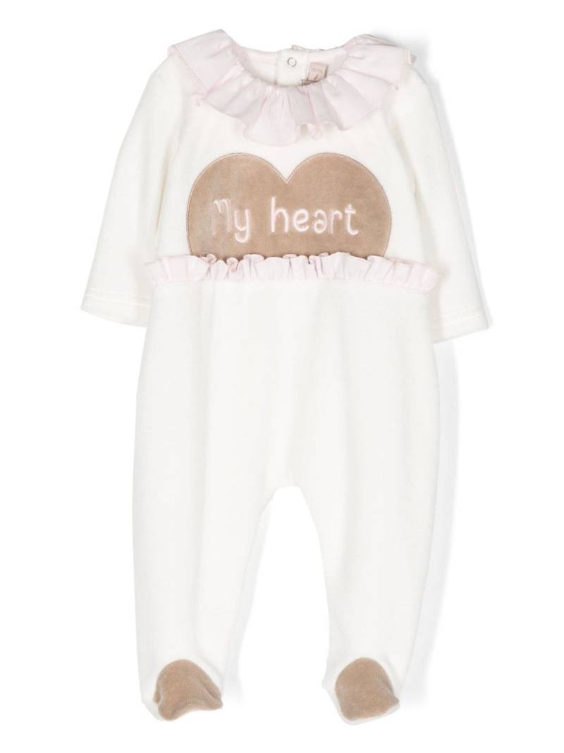 La Stupenderia embroidered-design cotton bodysuit - White von La Stupenderia