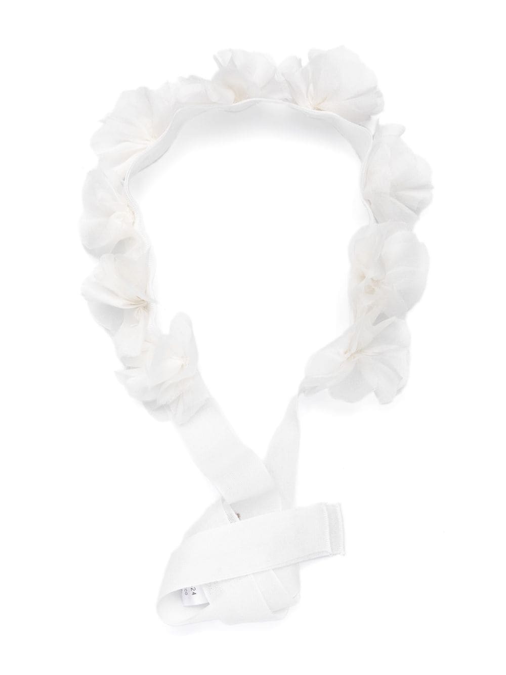 La Stupenderia floral-appliqué cotton hair band - White von La Stupenderia