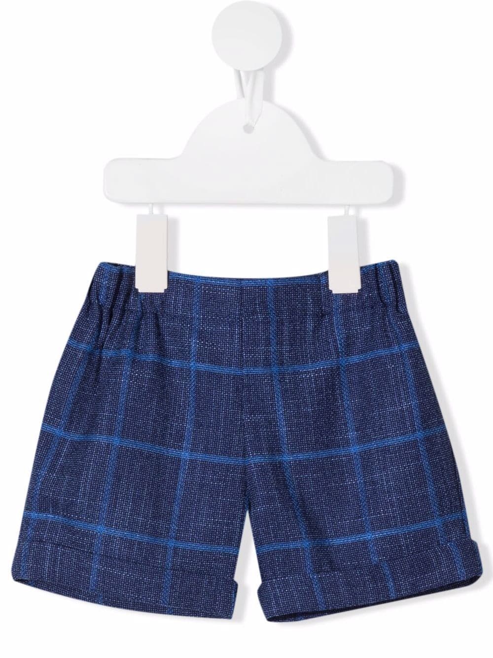 La Stupenderia grid-print chambray shorts - Blue von La Stupenderia