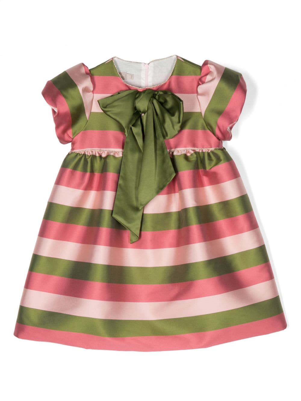 La Stupenderia stripe-print bow-detail dress - Green von La Stupenderia