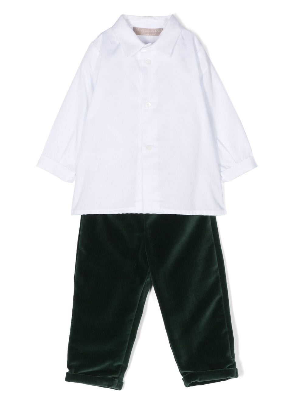La Stupenderia two-tone shirt and trouser set - White von La Stupenderia