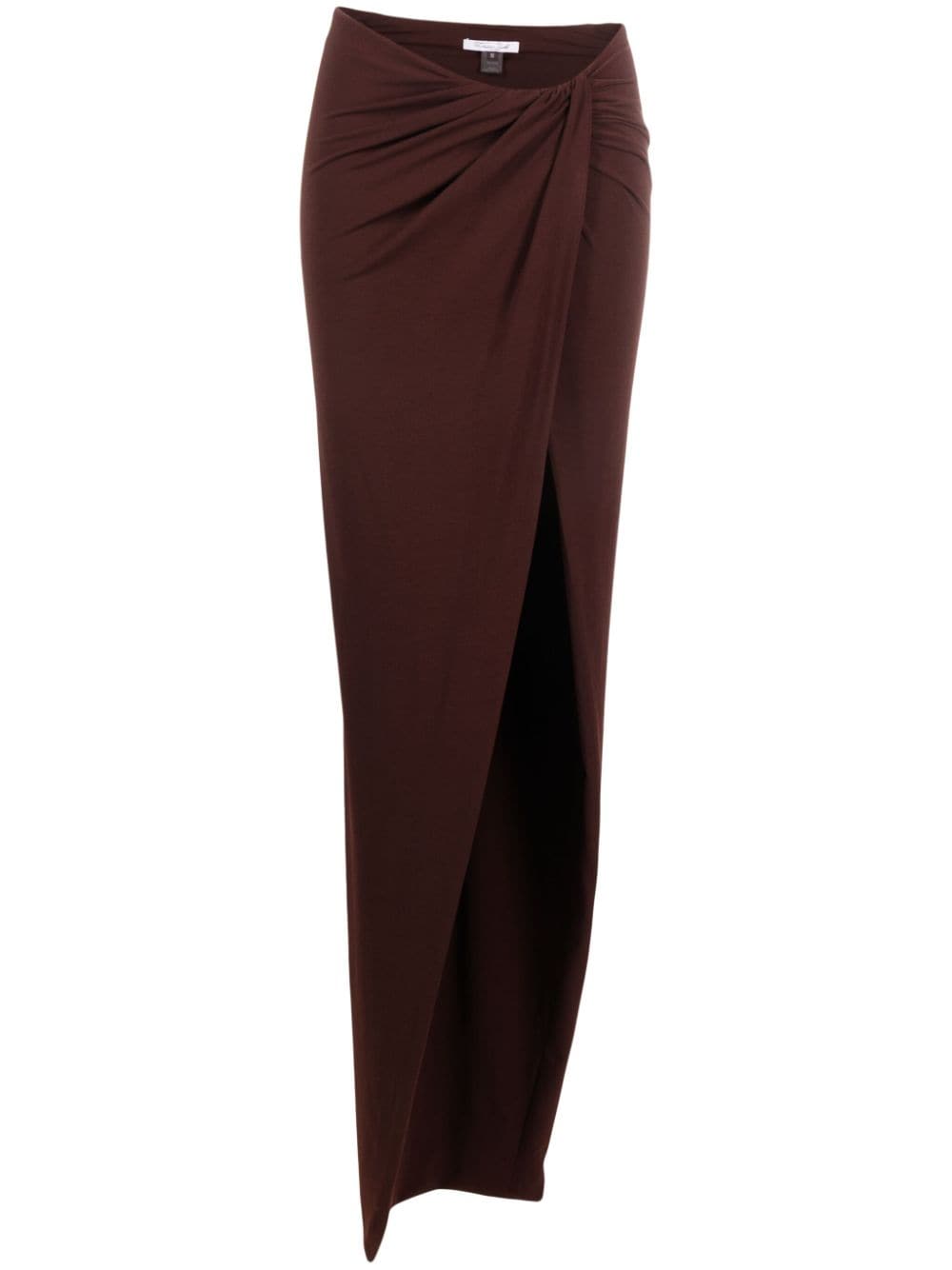 LaQuan Smith draped maxi skirt - Brown von LaQuan Smith