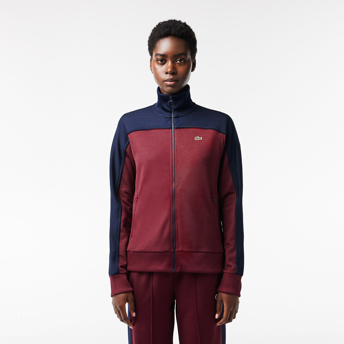 Colorblock-Sweatjacke mit Reissverschluss von Lacoste