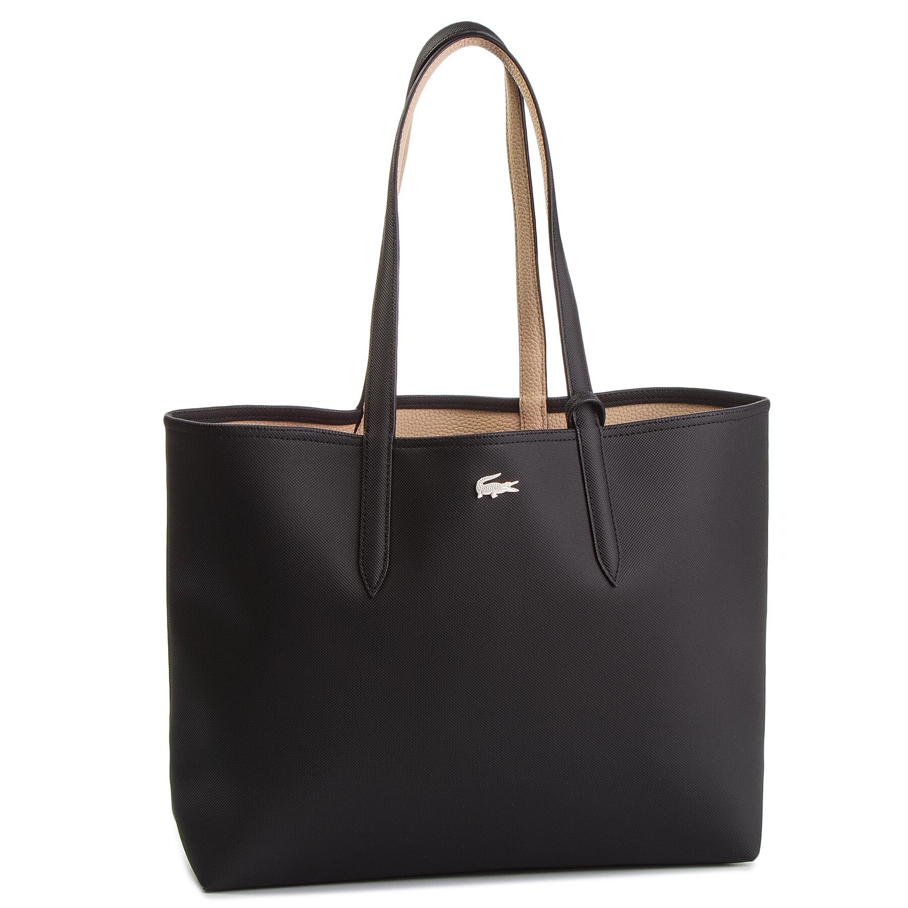 Handtasche Lacoste Shopping Bag NF2142AA Black Warm Sand A91 von Lacoste