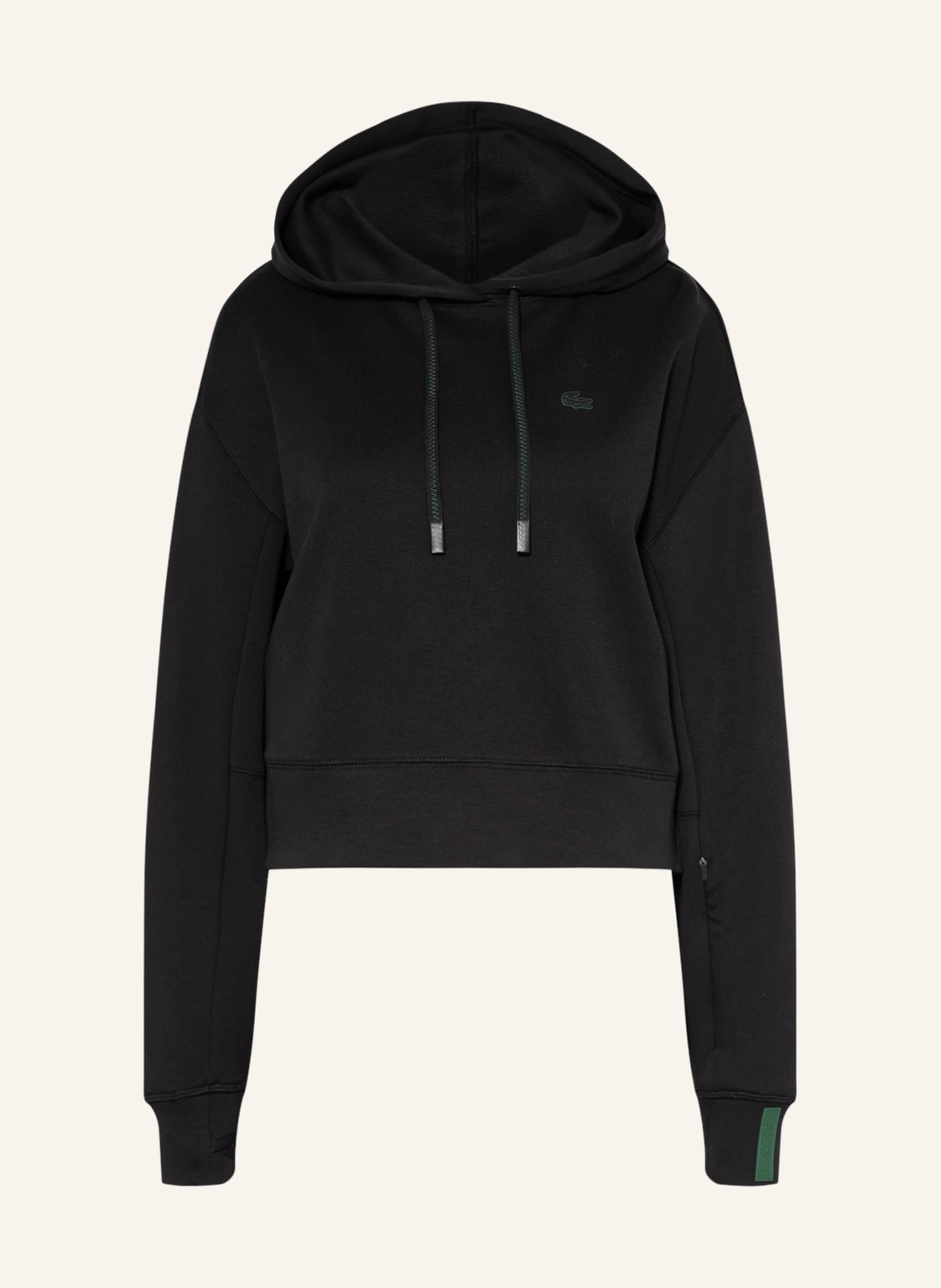 Lacoste Cropped-Hoodie schwarz von Lacoste