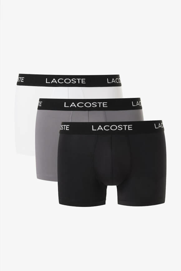 Lacoste Dreierpack Boxershorts | Black + Lead Grey + White | Herren  | M von Lacoste