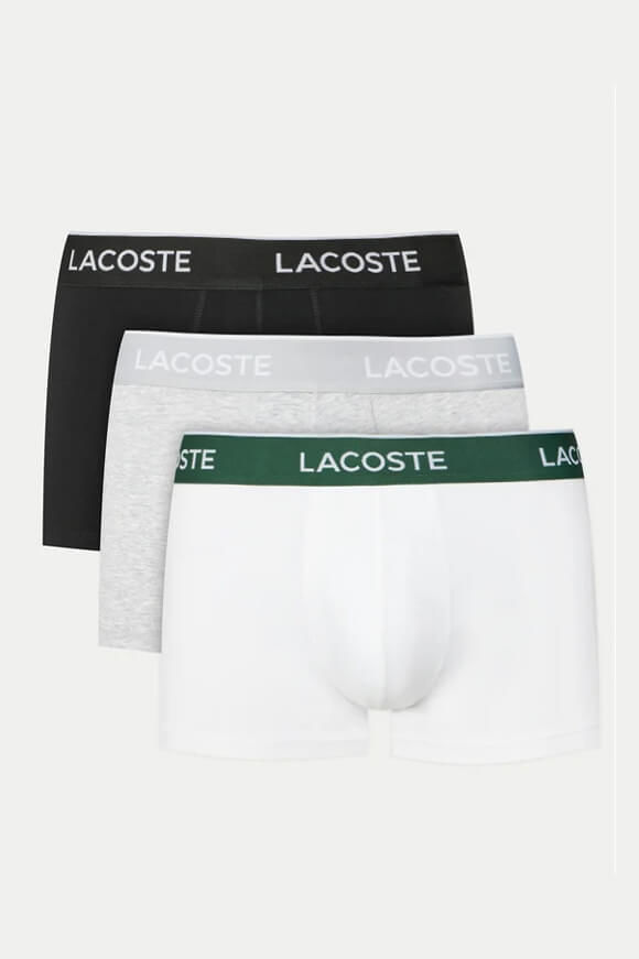Lacoste Dreierpack Boxershorts | Black + White + Silver Chine | Herren  | XL von Lacoste