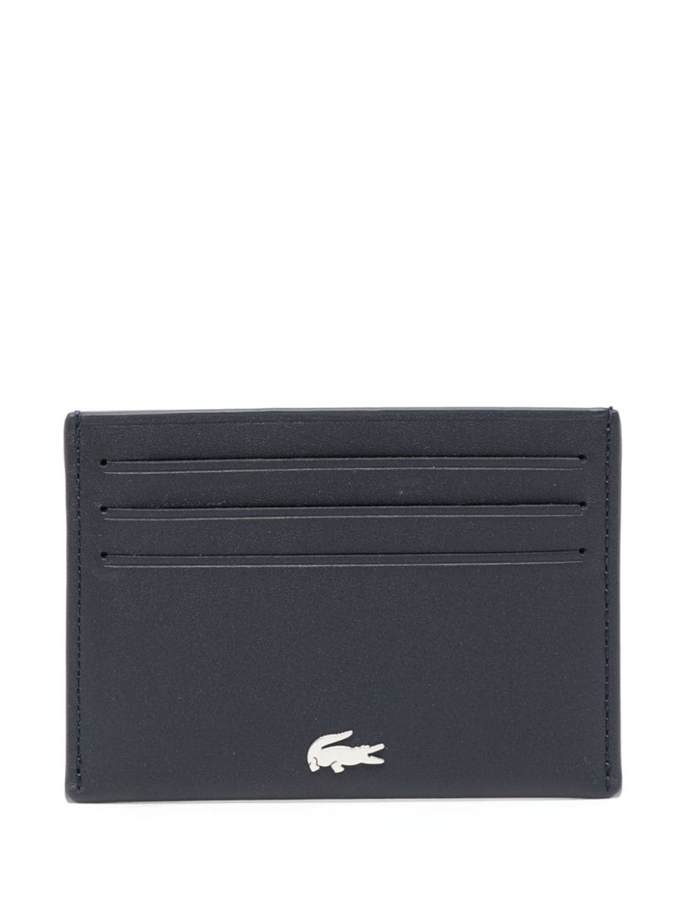 Lacoste Fitzgerald logo-plaque leather cardholder - Blue von Lacoste