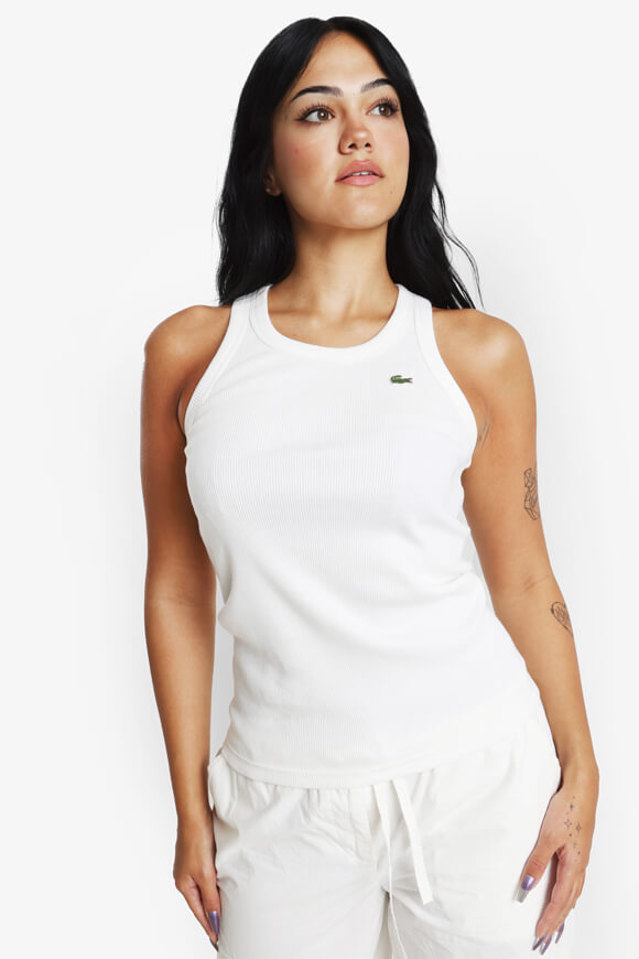 Lacoste Geripptes Tanktop | Offwhite | Damen  | 34 von Lacoste