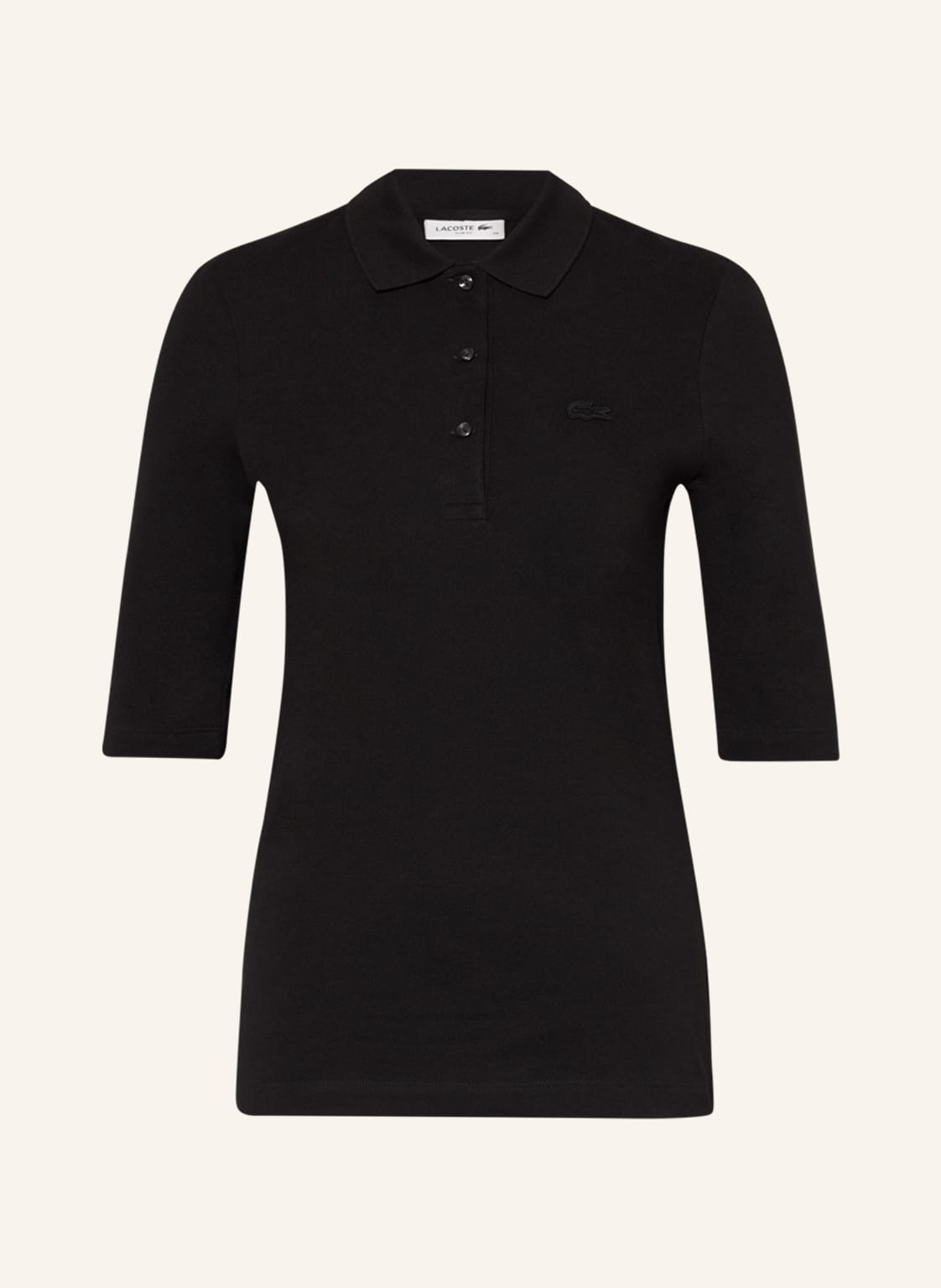 Lacoste Piqué-Poloshirt Mit 3/4-Arm schwarz Lacoste Piqué-Poloshirt Mit 3/4-Arm schwarz von Lacoste