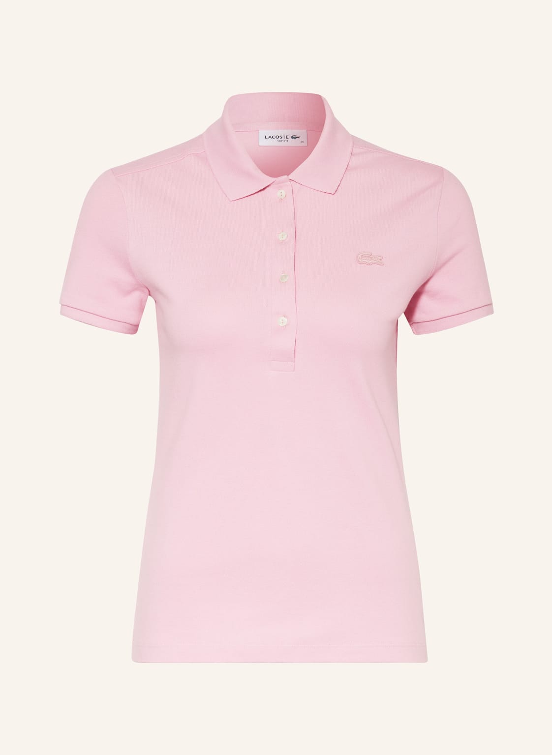 Lacoste Piqué-Poloshirt Slim Fit pink von Lacoste