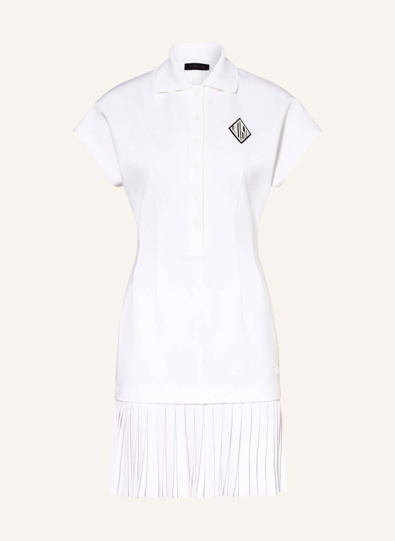 Lacoste Polokleid Laura Im Materialmix Mit Plissees weiss von Lacoste