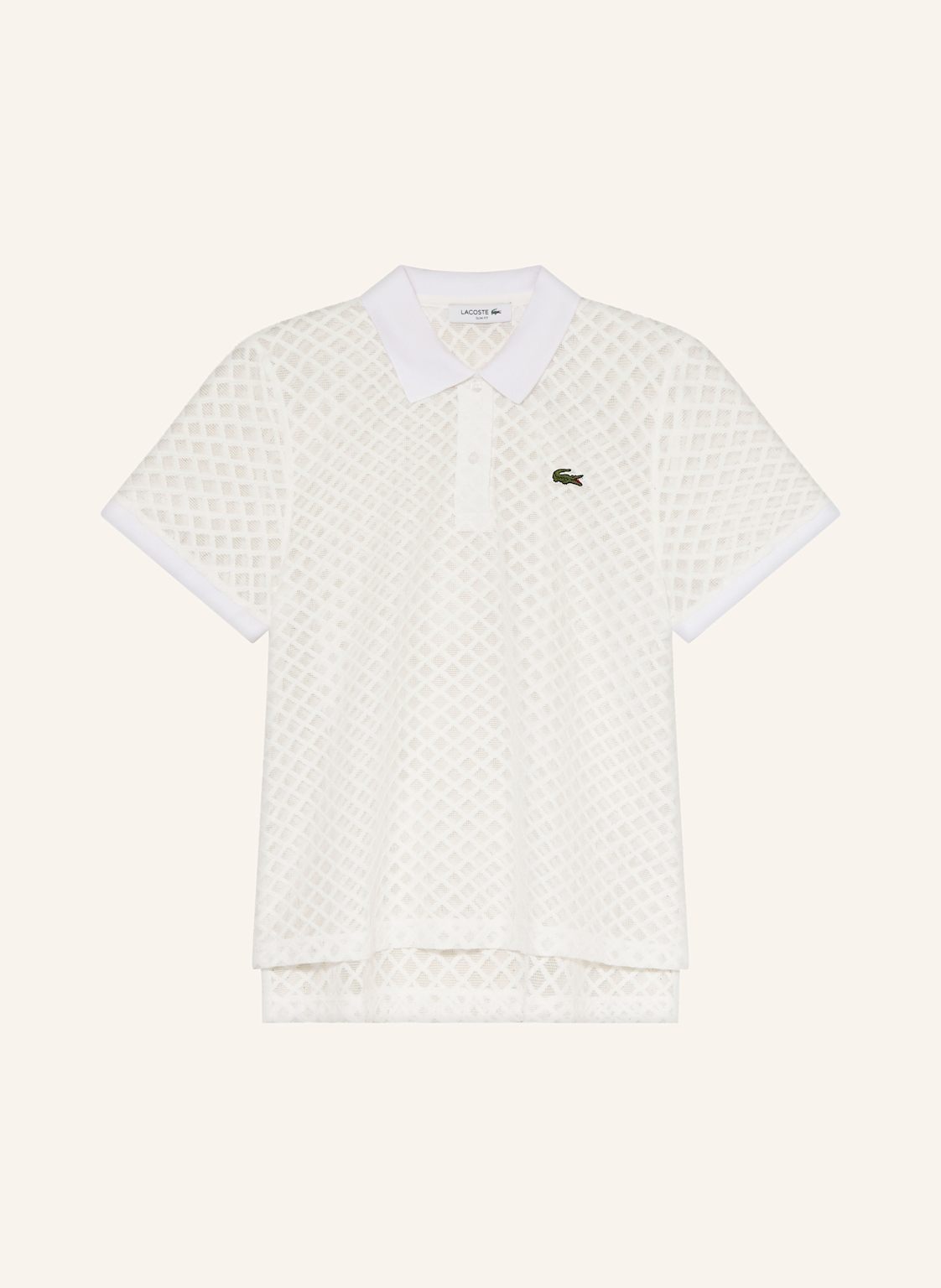 Lacoste Strick-Poloshirt weiss Lacoste Strick-Poloshirt weiss von Lacoste