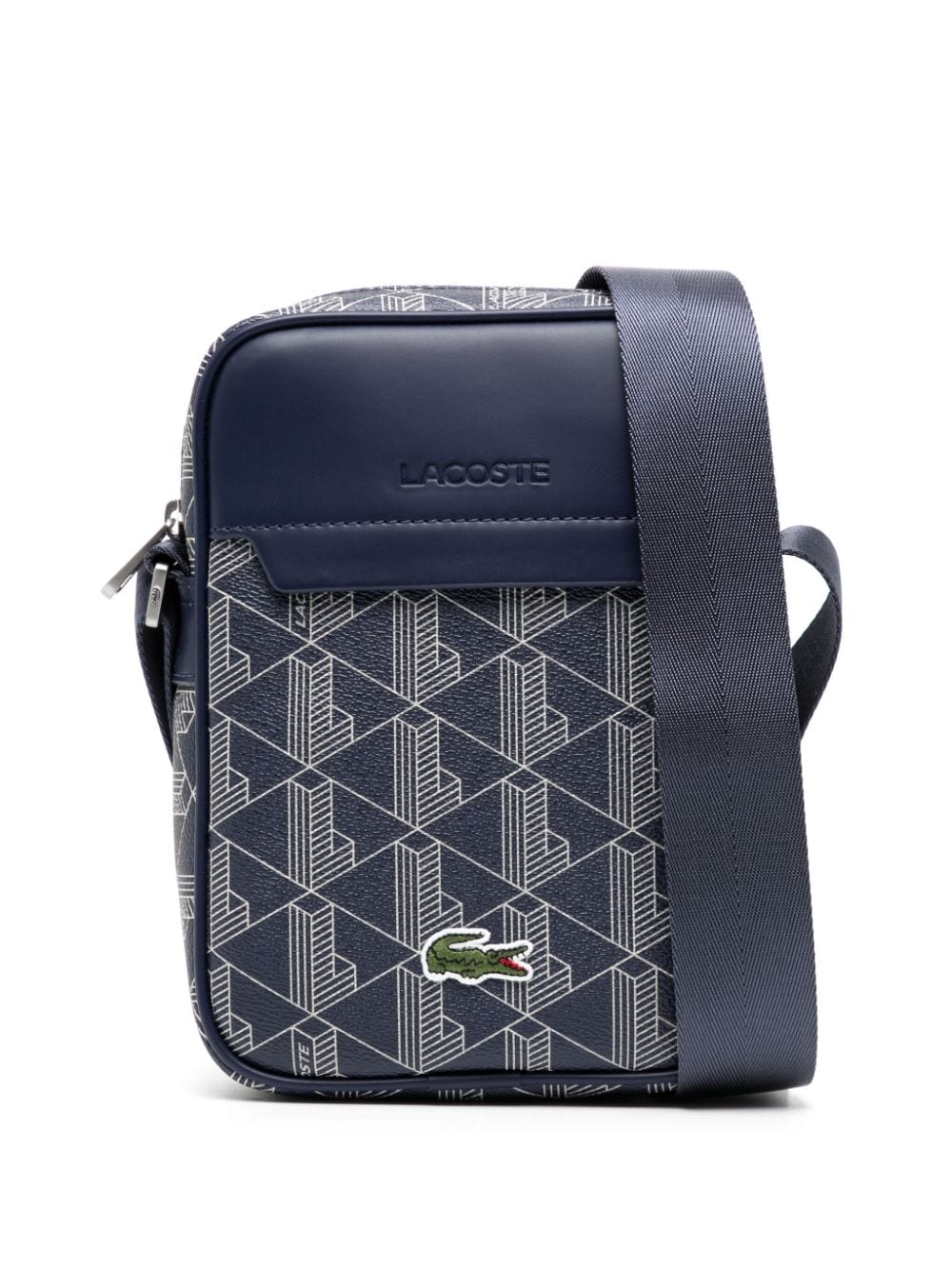 Lacoste The Blend logo-patch messenger bag - Blue von Lacoste