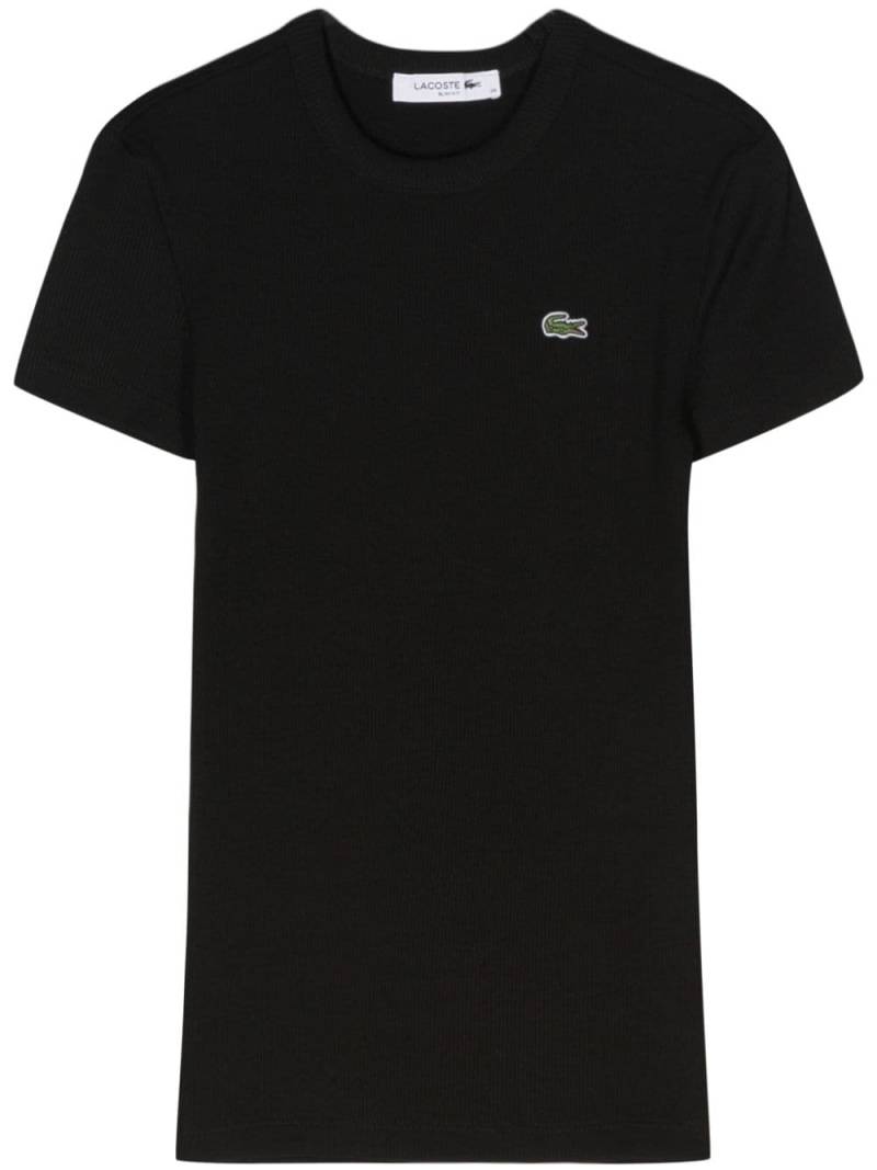 Lacoste appliqué-logo cotton T-shirt - Black von Lacoste