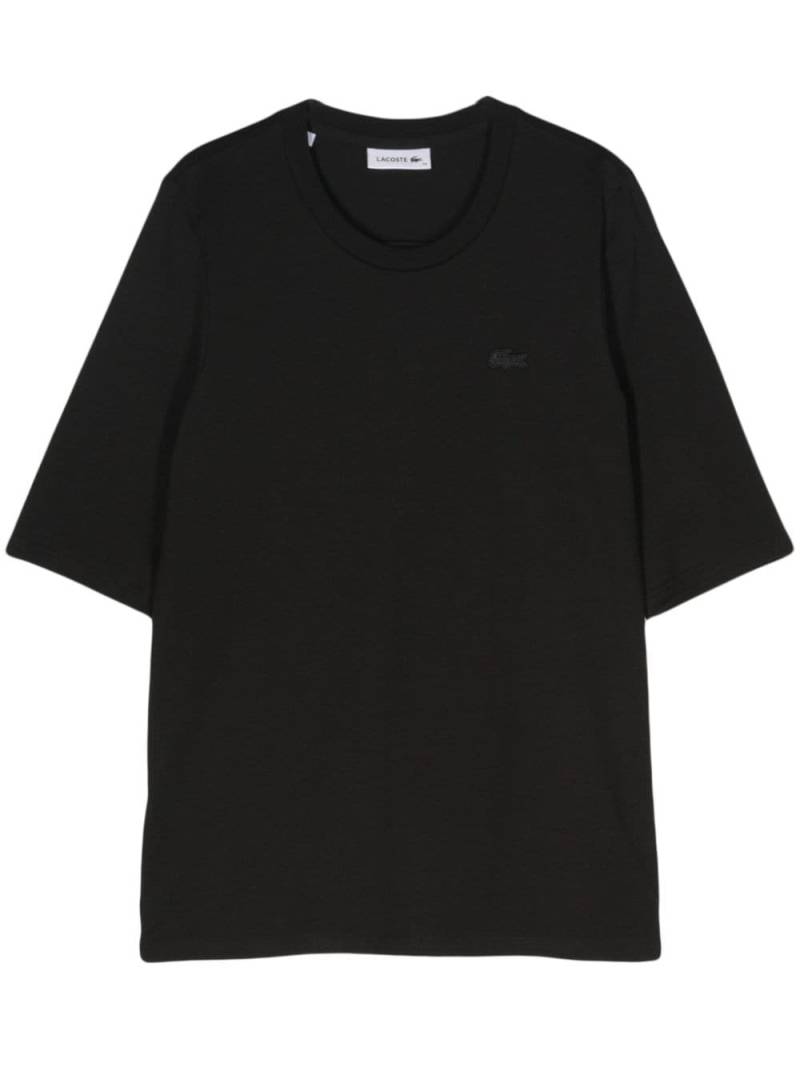 Lacoste appliqué-logo cotton T-shirt - Black von Lacoste