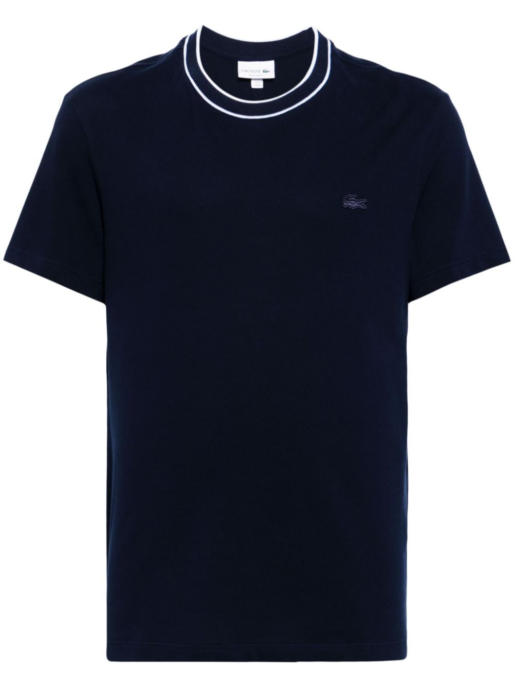 Lacoste crocodile-appliqué crew-neck T-shirt - Blue von Lacoste