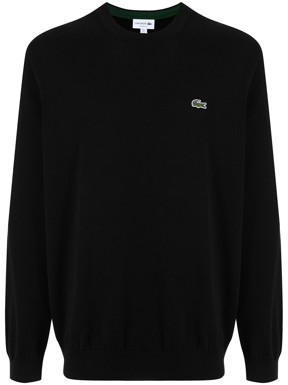 Lacoste crocodile-embroidered cotton sweatshirt - Black von Lacoste