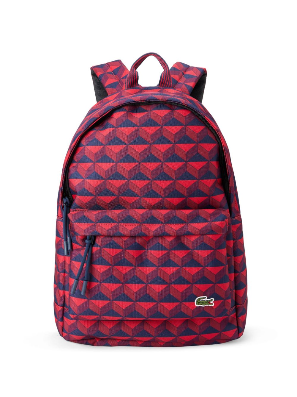 Lacoste geometric-print logo-appliqué backpack - Red von Lacoste