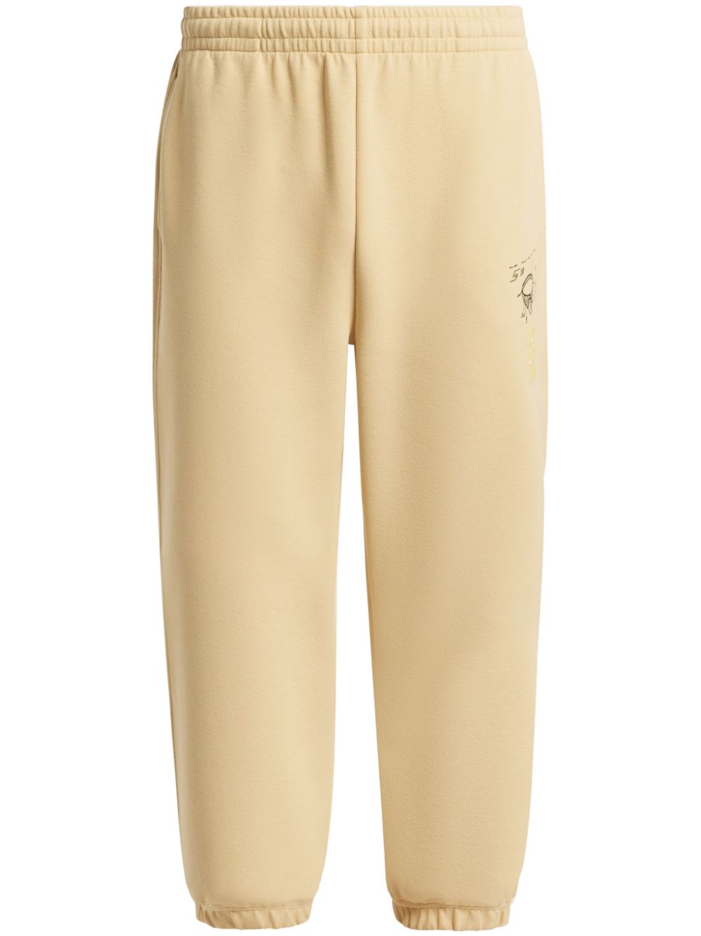 Lacoste graphic-print cotton track pants - Yellow von Lacoste