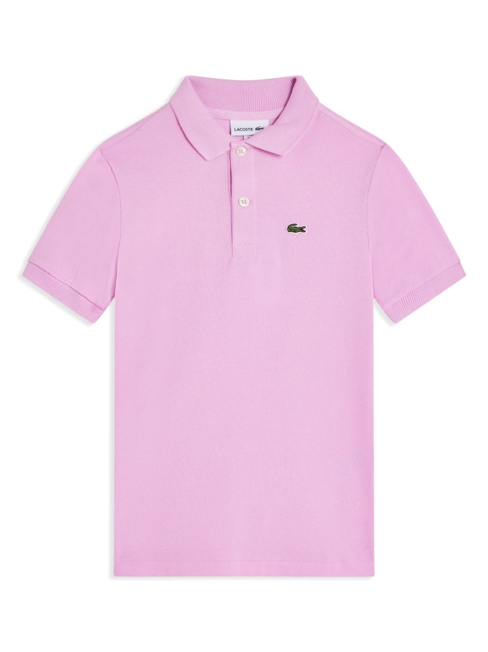 Lacoste logo-appliqué cotton polo shirt - Pink