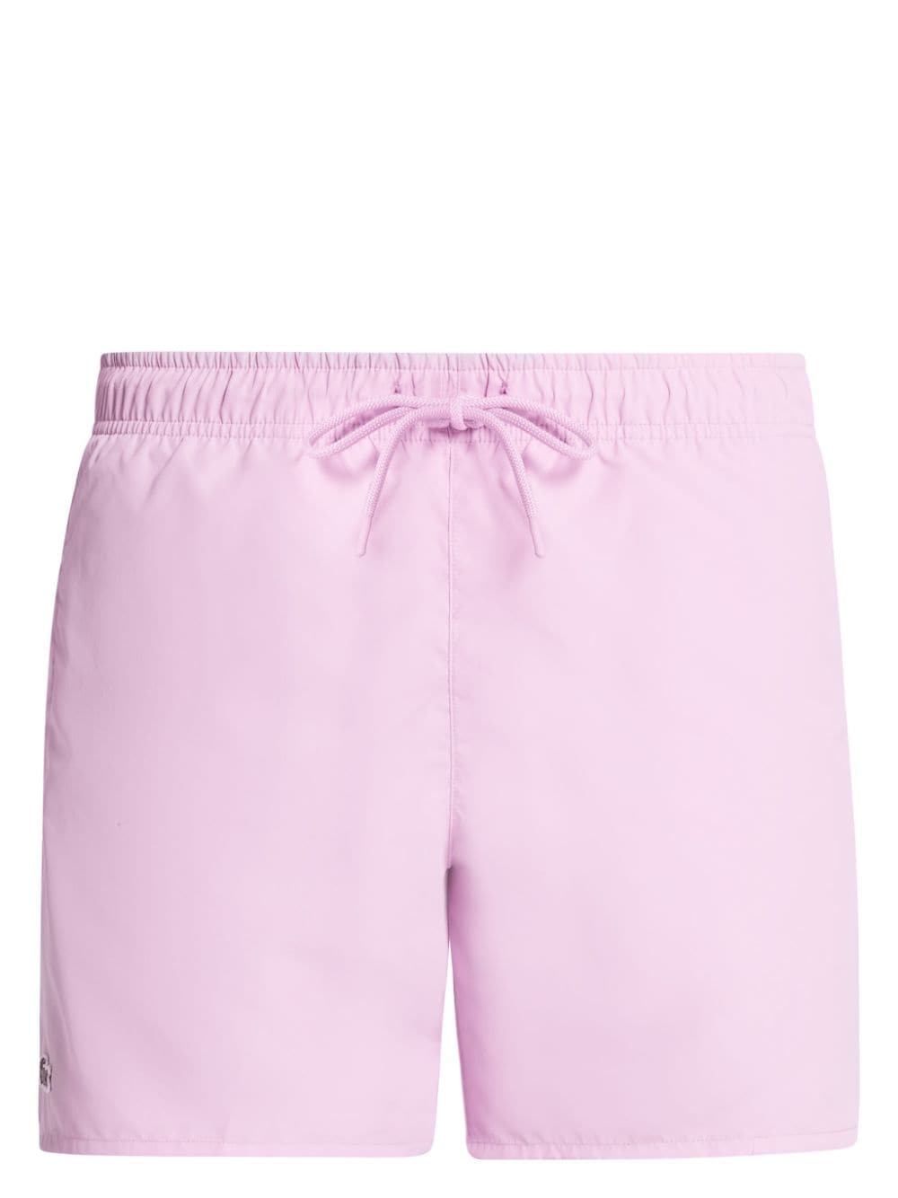 Lacoste logo-appliqué drawstring swim shorts - Pink von Lacoste