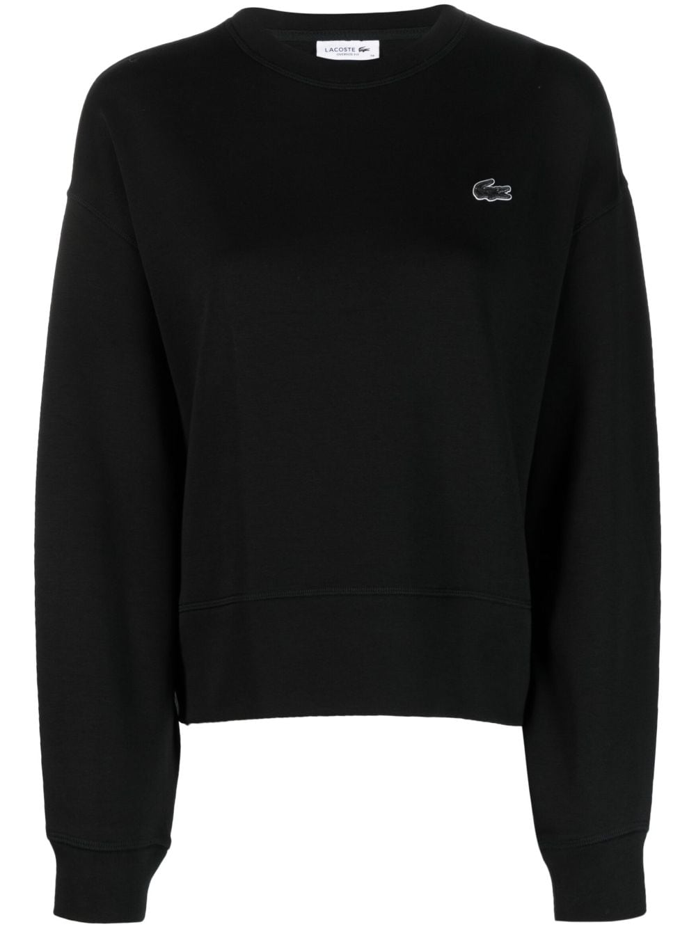 Lacoste logo-appliqué long-sleeve sweatshirt - Black von Lacoste