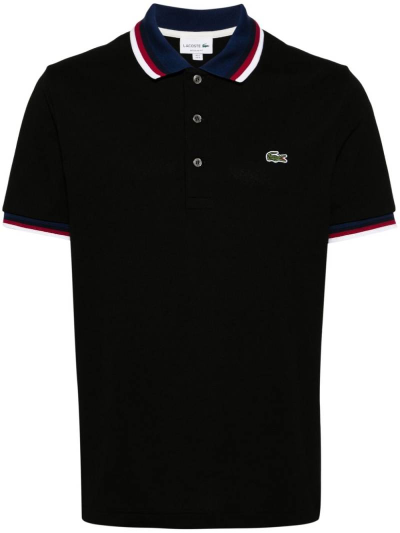 Lacoste logo-appliqué polo shirt - Black von Lacoste