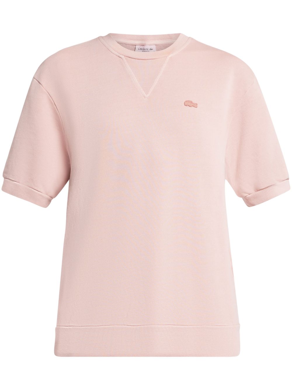 Lacoste logo-appliqué short-sleeved sweatshirt - Pink von Lacoste