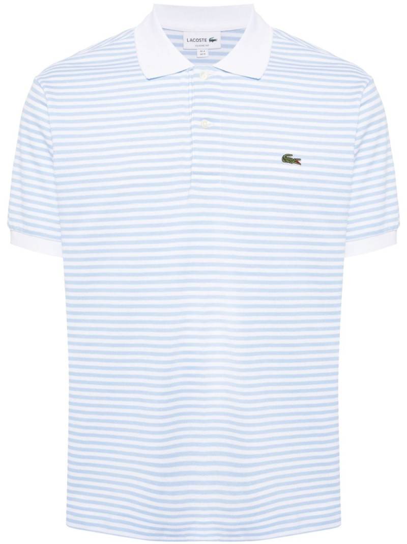 Lacoste logo-applique striped cotton polo - Blue von Lacoste