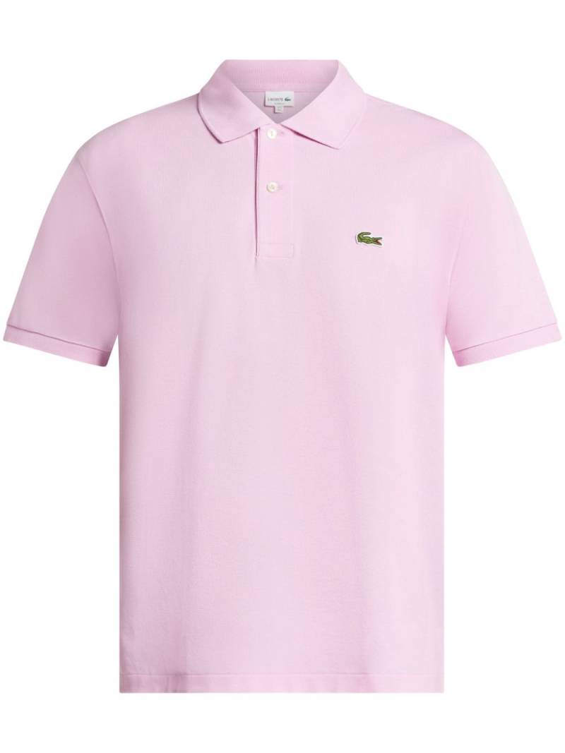 Lacoste logo-embroidered cotton polo shirt - Pink von Lacoste