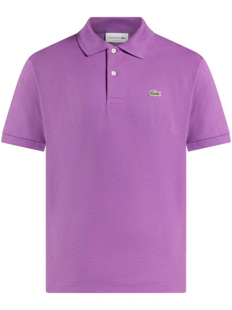 Lacoste logo-embroidered cotton polo shirt - Purple von Lacoste