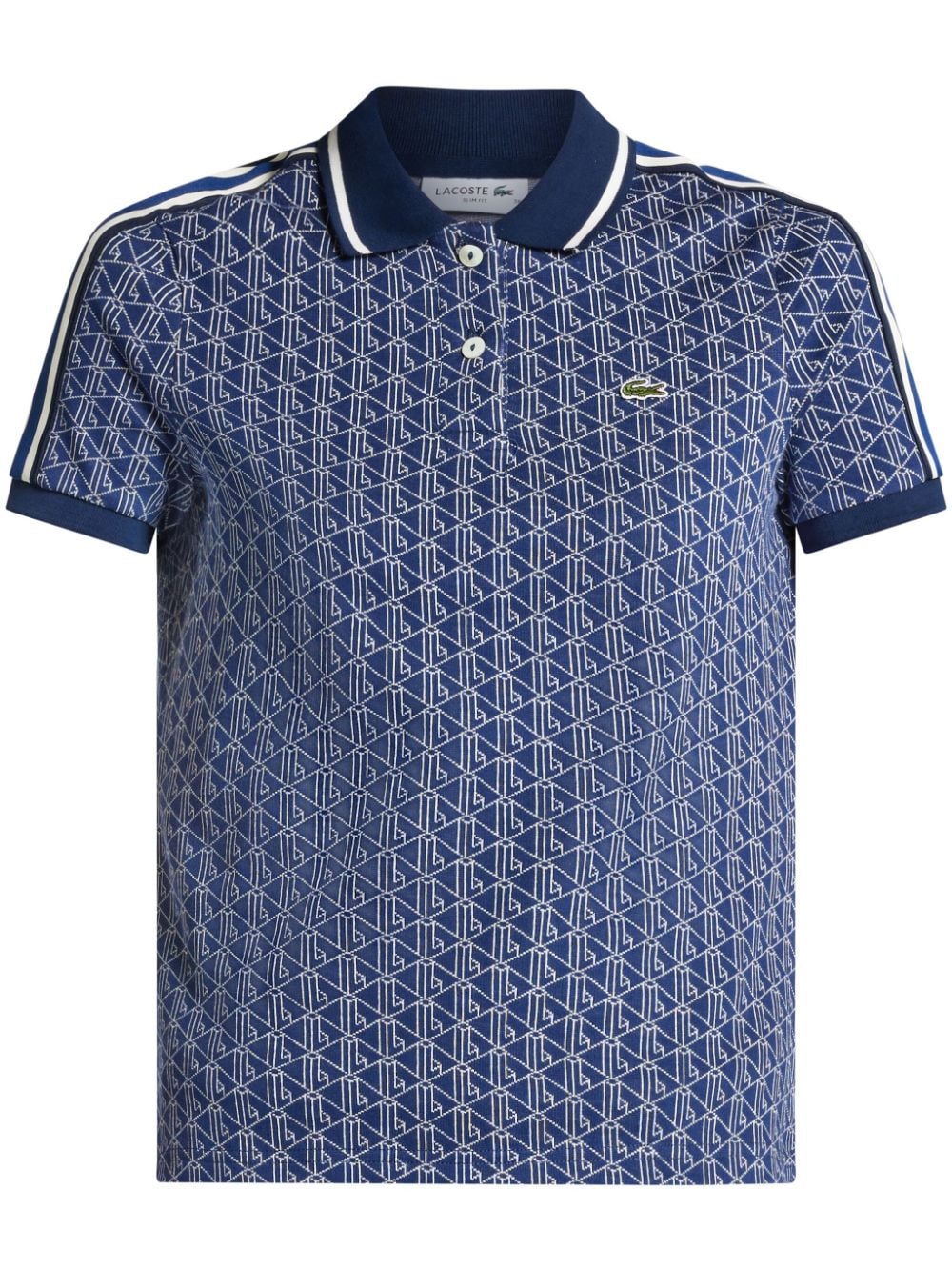 Lacoste logo-embroidered cotton polo top - Blue von Lacoste