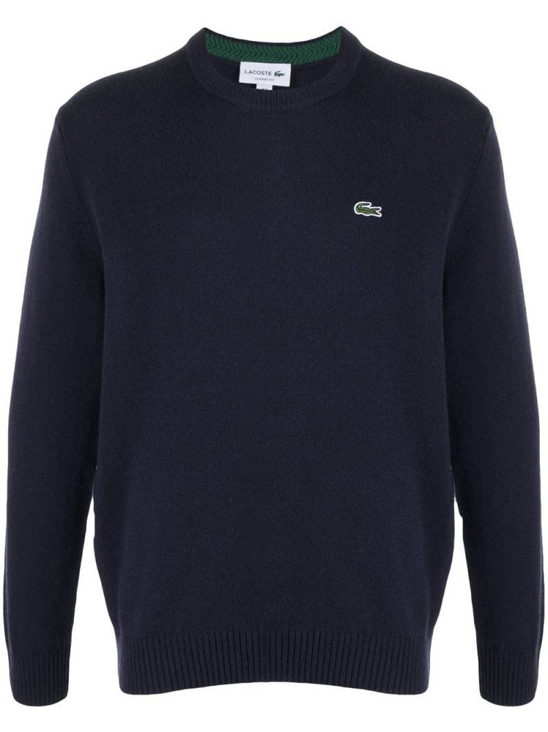 Lacoste logo embroidered jumper - Blue von Lacoste